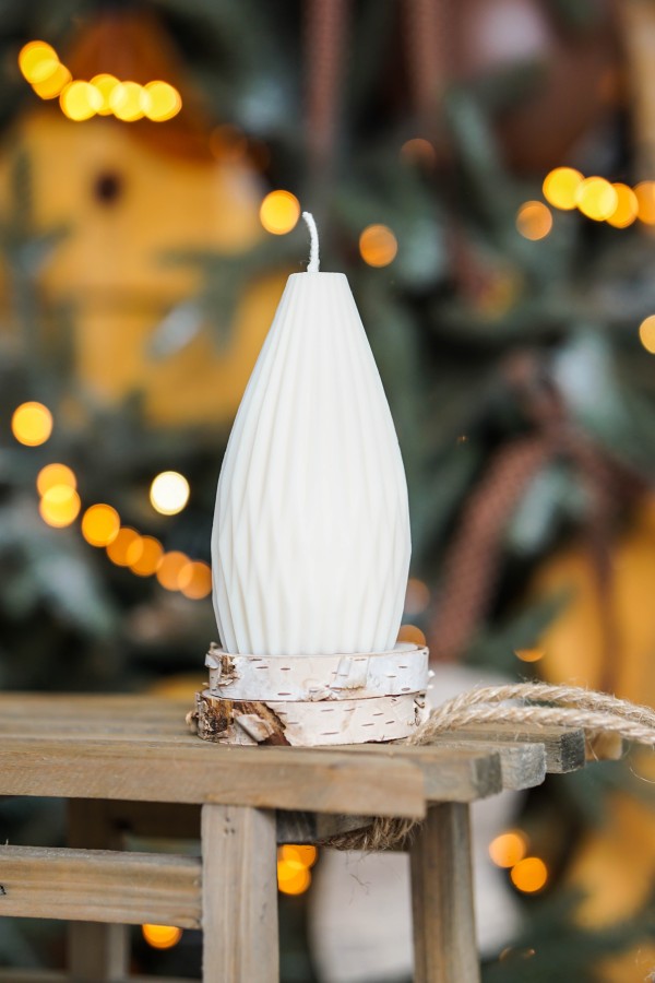 Sojų vaško žvakė "Briaunuota kriaušė didelė"