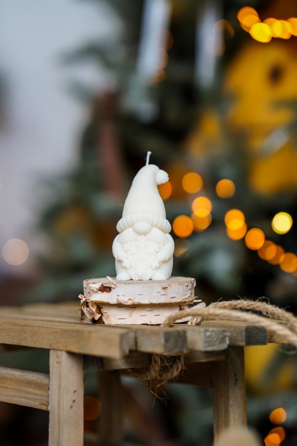 Sojų vaško žvakė "Nykštukas su snaige"