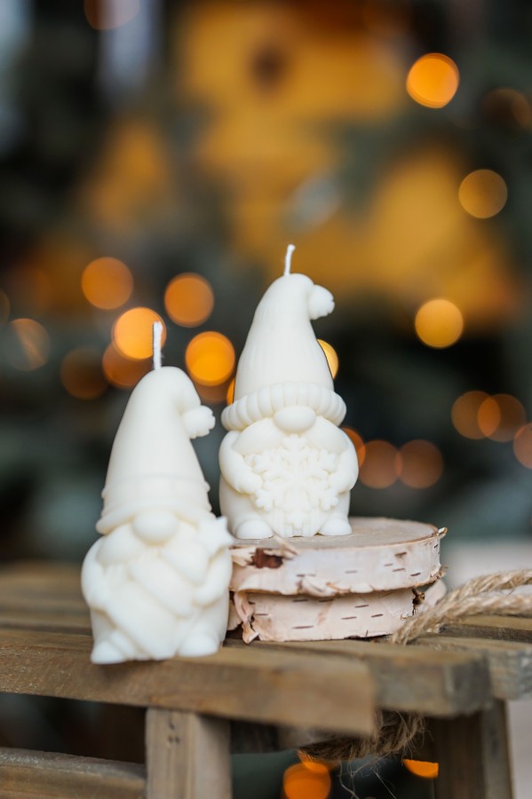 Sojų vaško žvakė "Nykštukas su snaige"